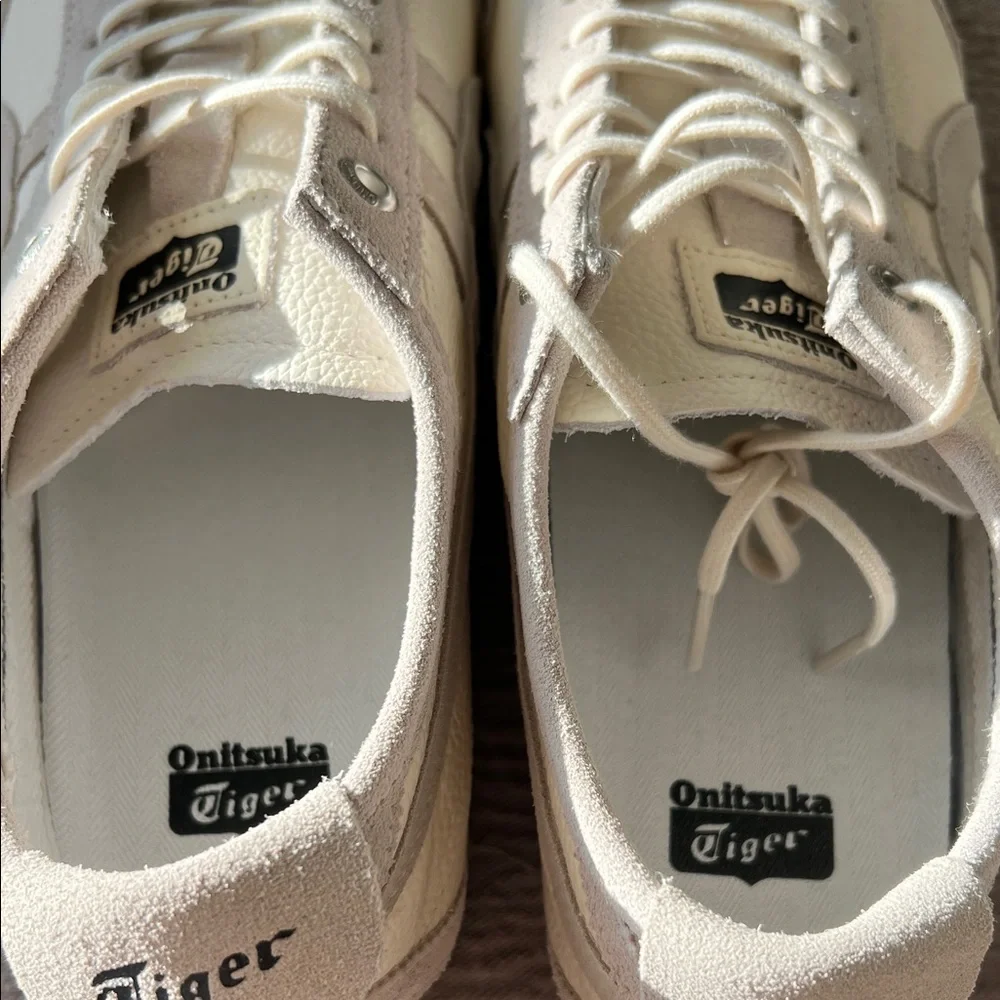 Onitsuka Tiger by Asics Cream and Beige Women's Athletic Sneakers - Picture 4 of 8